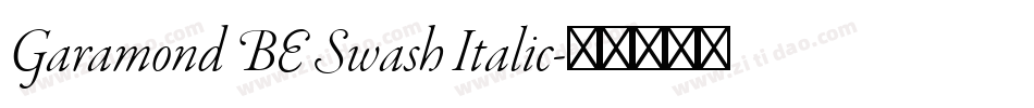 Garamond BE Swash Italic字体转换